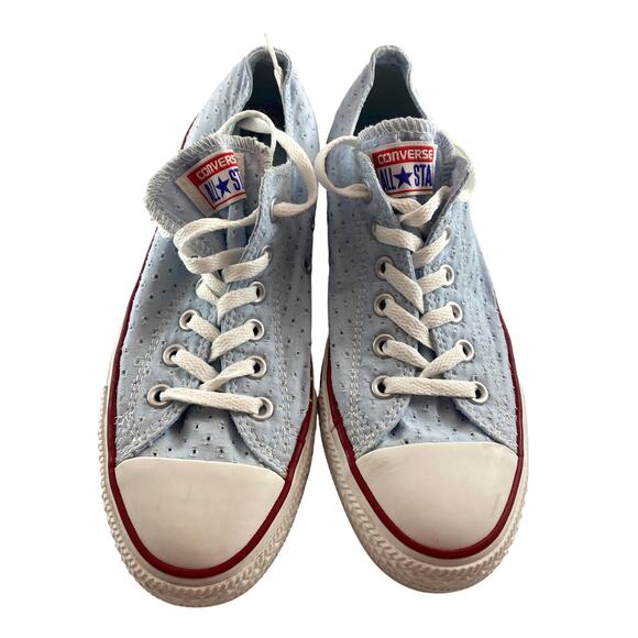 Converse Eyelet CT Ox Fountain Blue All Star Size 9 Sneakers - Picture 2 of 8